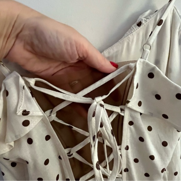 ZARA Polka Dot Lace-Up Dress Size M | Screen Worn on The Boys - Picture 11 of 15